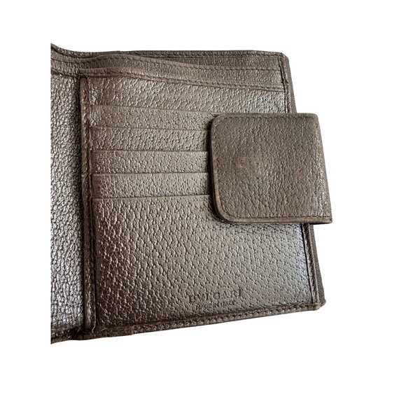 BULGARI Vintage Fabric Leather Logo Snap Wallet - Picture 9 of 11